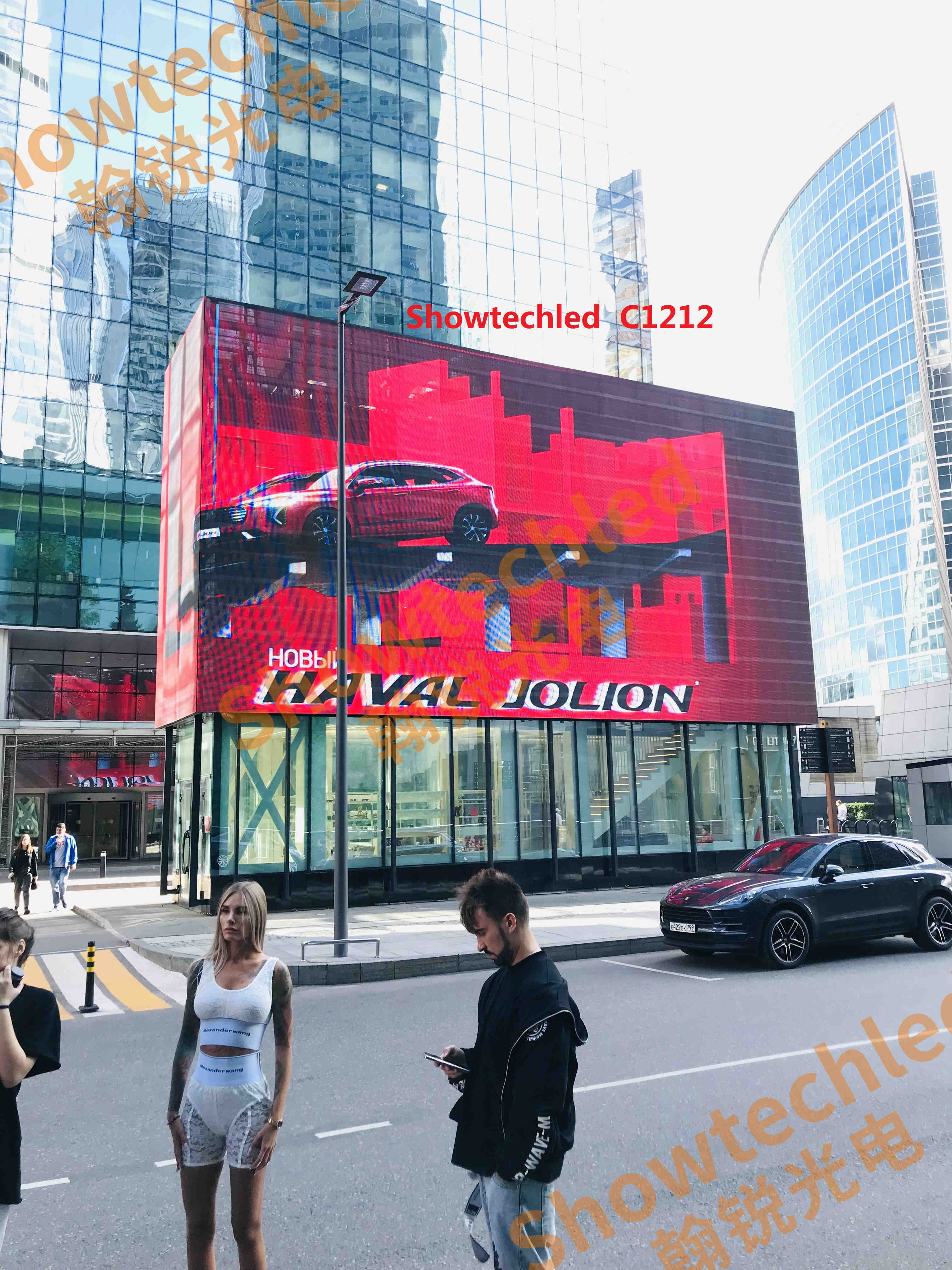 Showtechled outdoor LED Mesh screen instantly ignites your visual impact! " Exclusive for outdoor advertising "